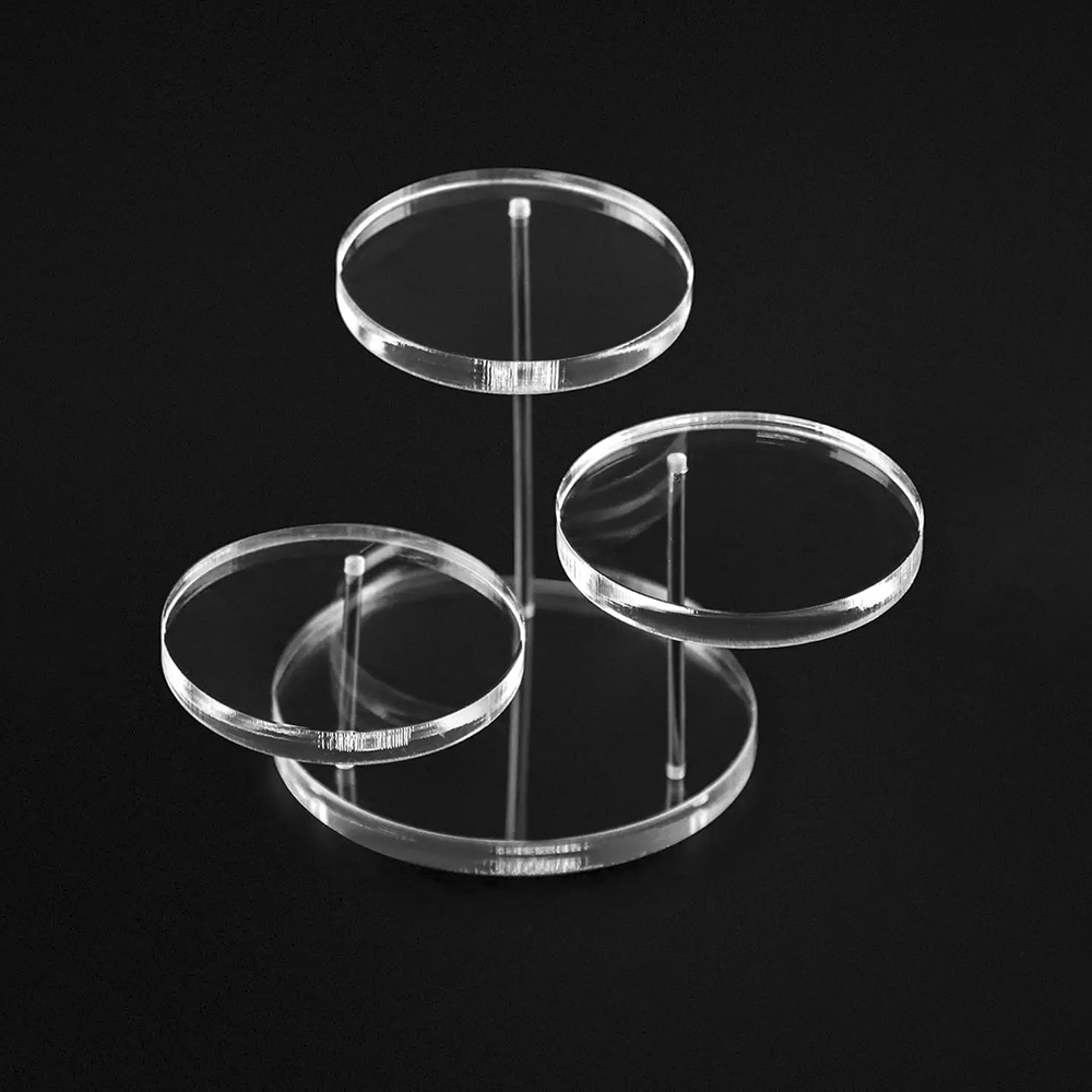 Perfume Fragrance Holder - Stand Display Persegi Multi-Lapisan Akrilik Transparan