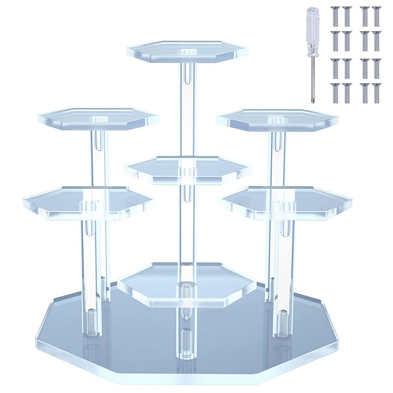 Perfume Fragrance Holder - 7-Tier Bening Acrylic Display Stand untuk