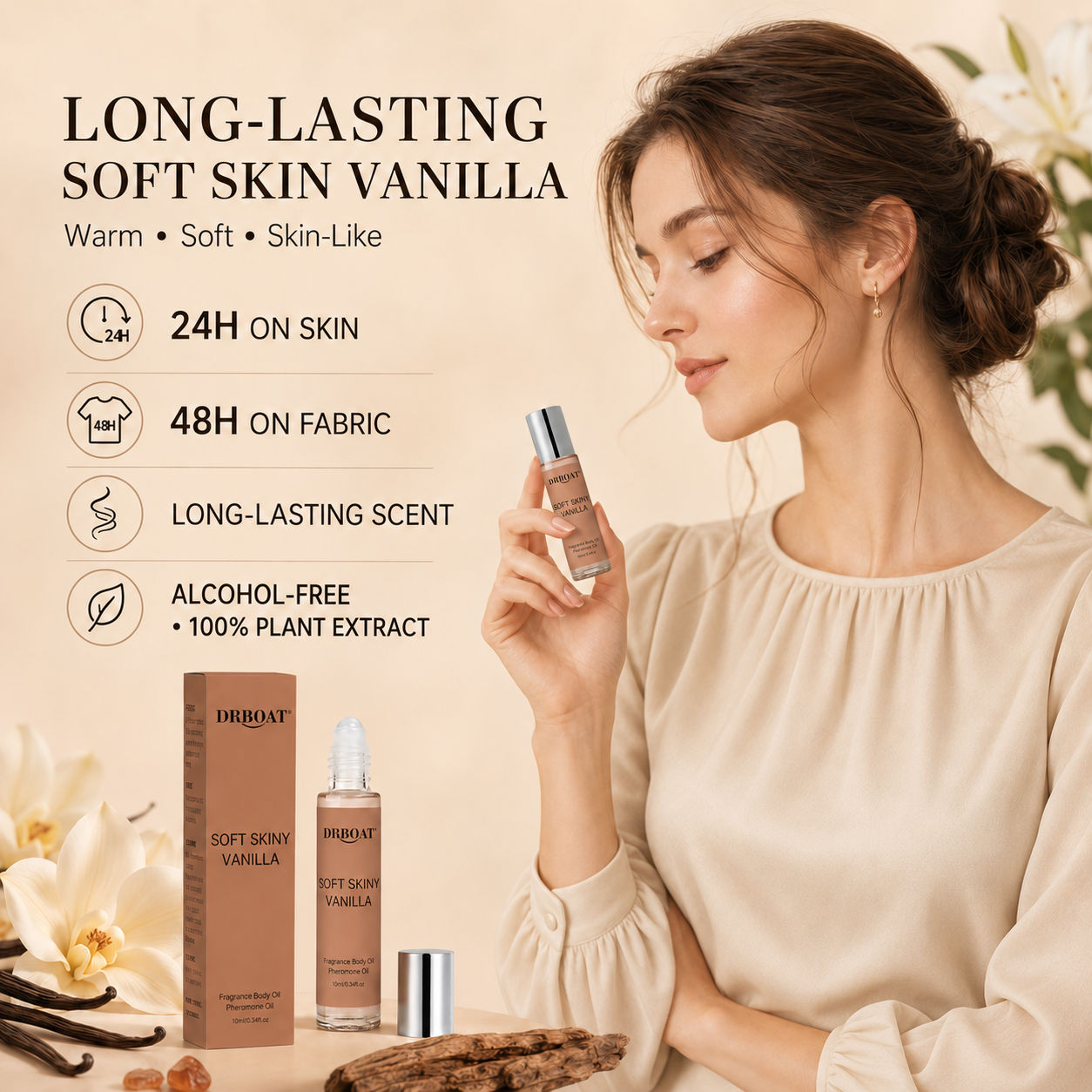 Perfume Fragrance Oil - Minyak Pewangi Roll-On untuk Wanita, Aroma