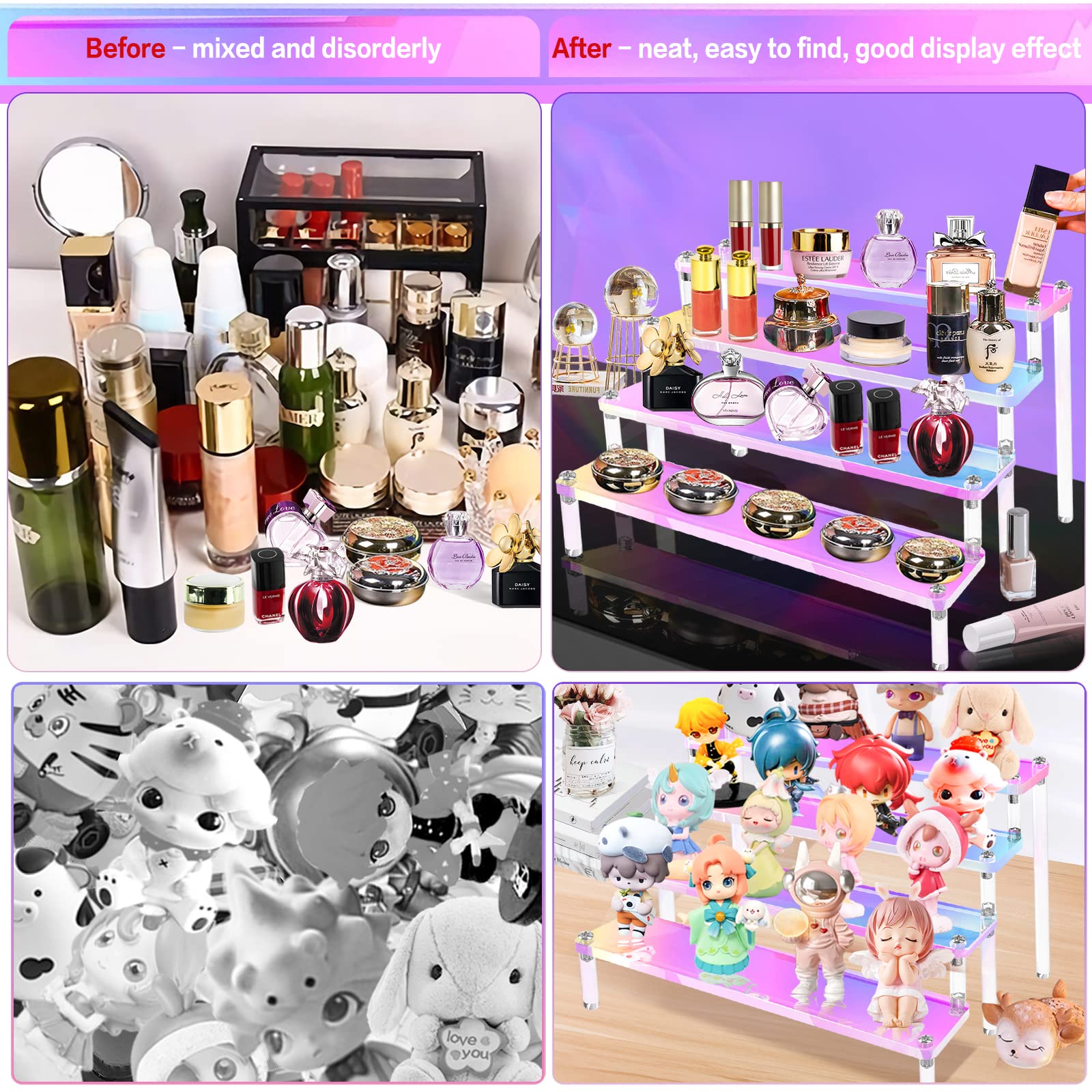 1-5 tingkat akrilik warna-warn - Perfume Fragrance Holder ulasan dan harga