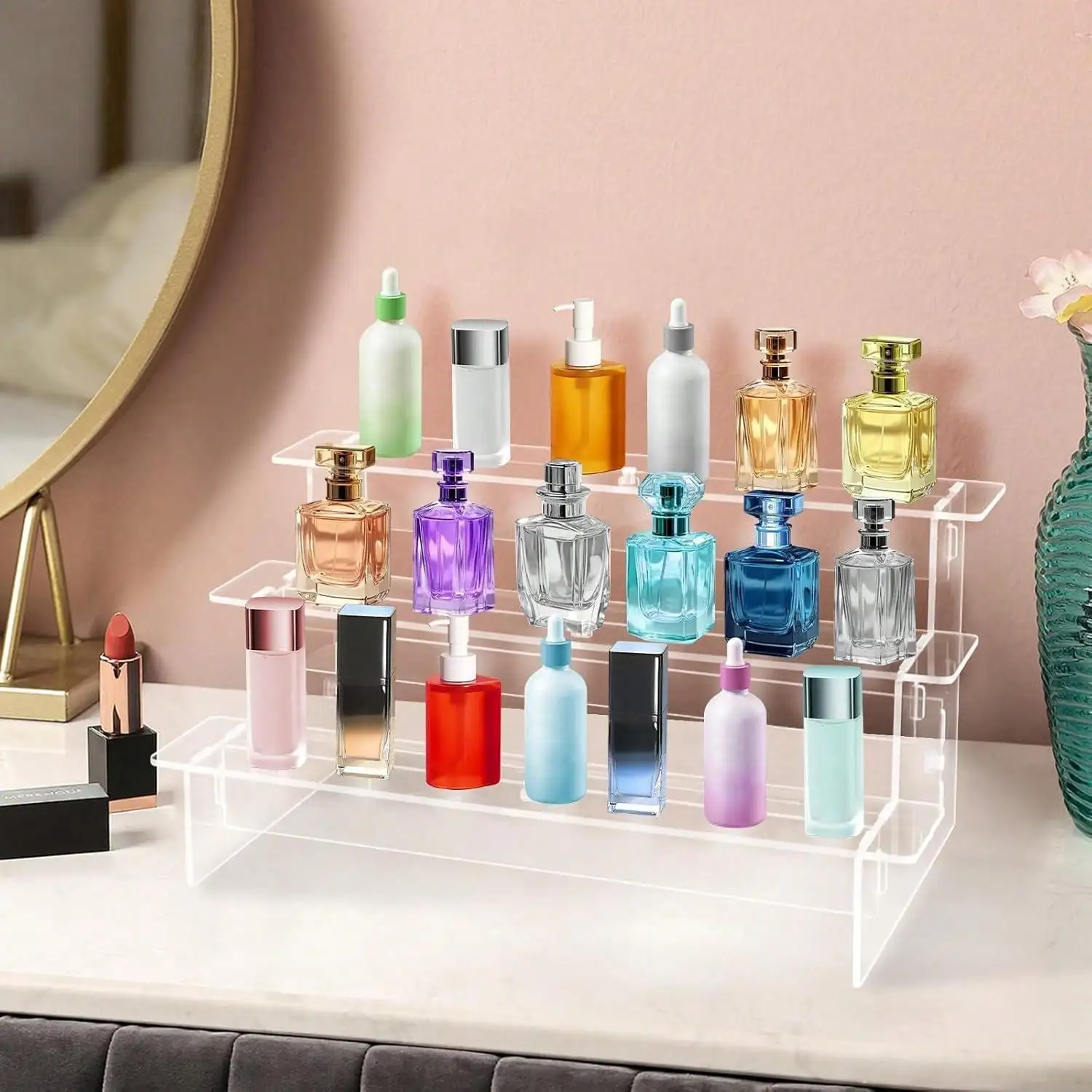 Display akrilik riser parfum O - Perfume Fragrance Holder ulasan dan harga
